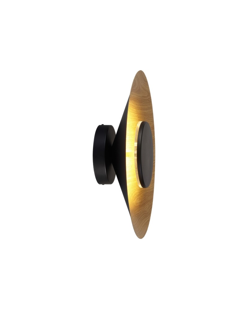 ORION * APLIQUE LED 24W 3000K NEGRO/ MADERA